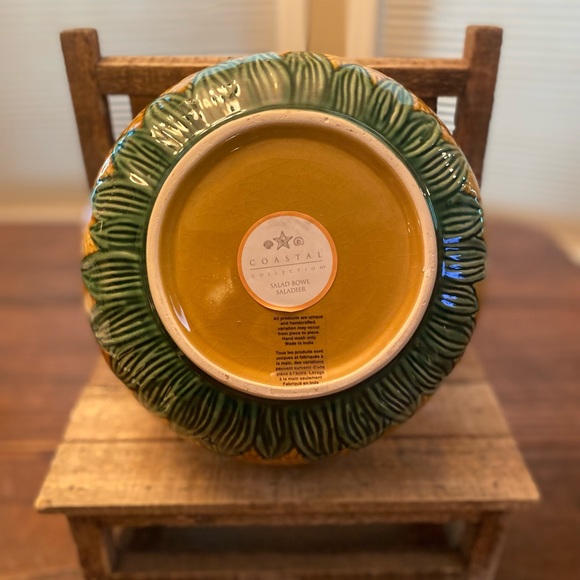 Pineapple Salad Bowl, Large Ceramic Pineapple Bowl, Pineapple Decor - Picture 7 of 15